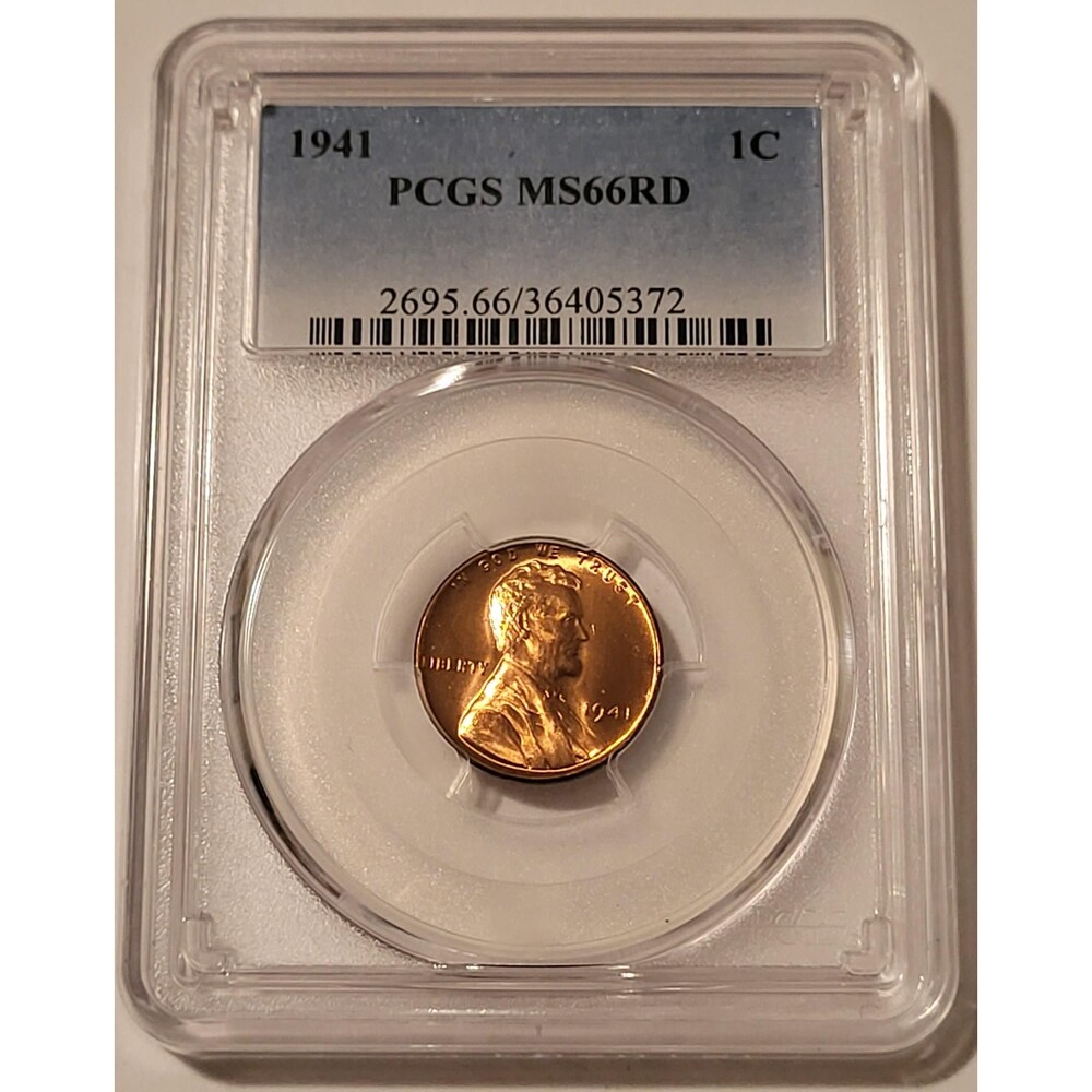 1941 Lincoln Wheat Cent MS66 RED PCGS
